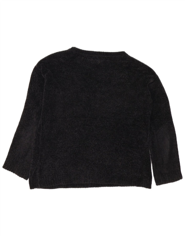 VOLCOM Dame Oversized Boat Neck Jumper Sweater US 0/2 XS Sort Uld