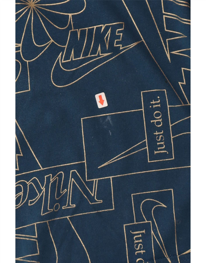 Nike grafisk T-shirt top til mænd, lille marineblå bomuld