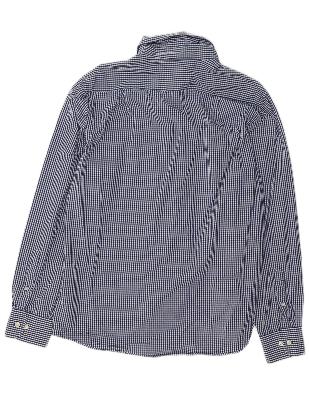Izod Herre Coupe Ajustee Slim Fit skjorte Medium Blue Gingham Cotton