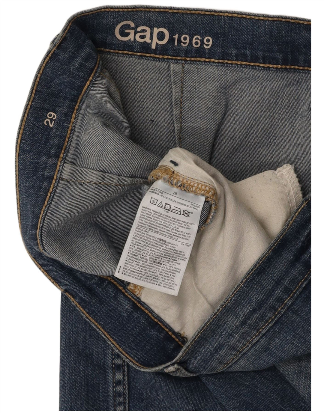 GAP Dame Denim Nederdel W29 Medium Blue Bomuld
