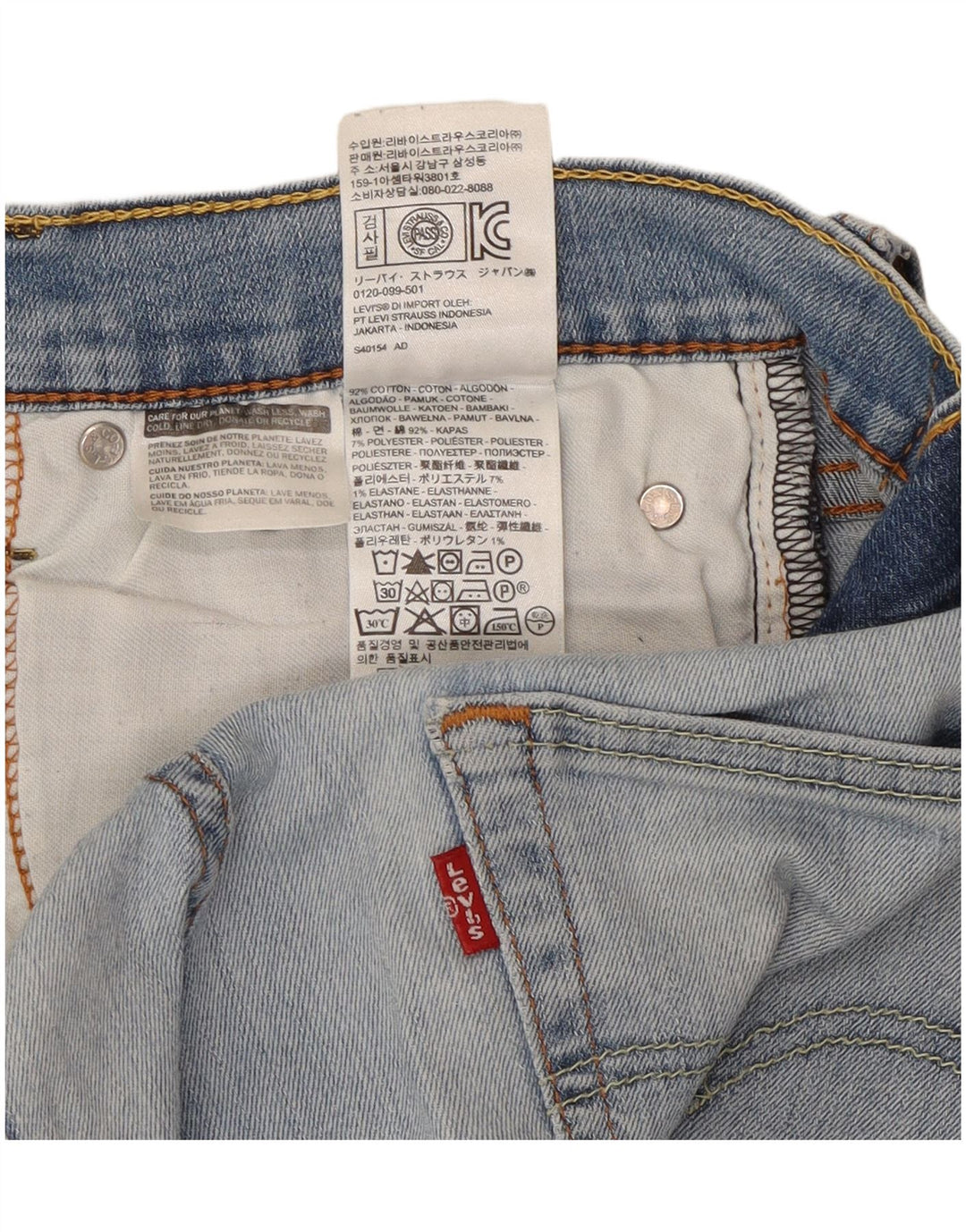 Levi's Slim Jeans til mænd W31 L34 blå bomuld