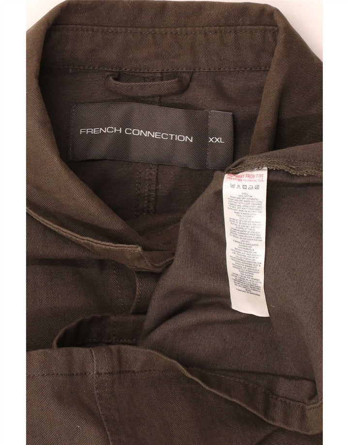 French Connection Herre Overshirt Shirt 2XL Khaki Cotton