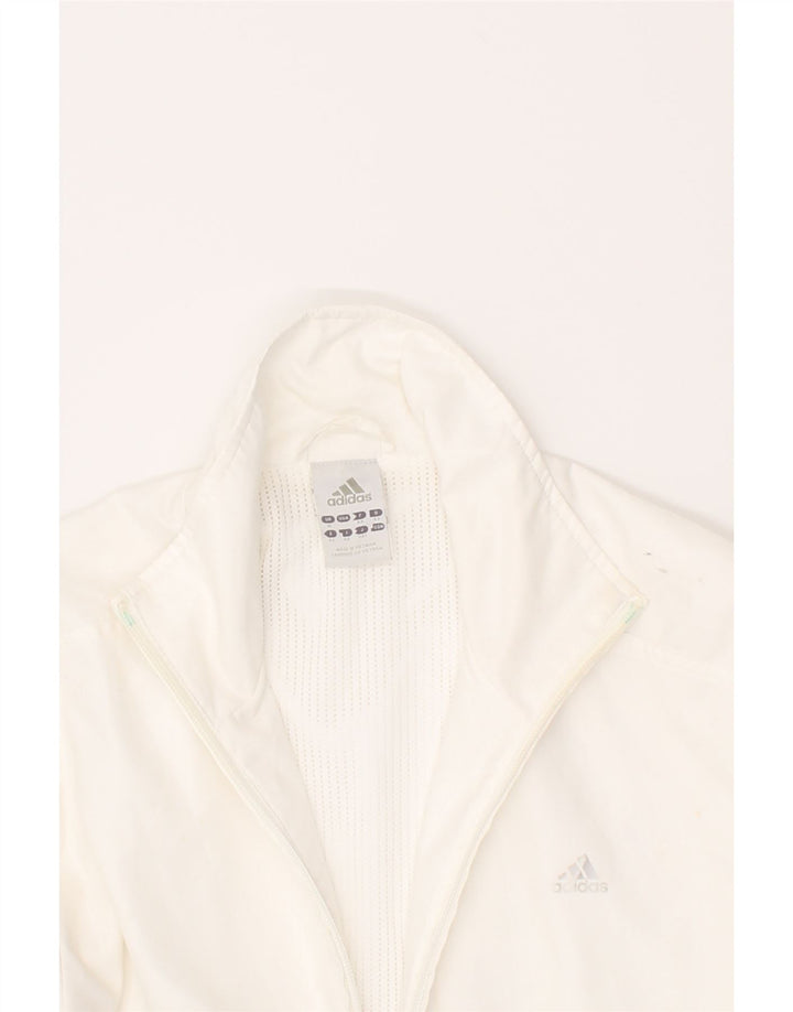 ADIDAS Womens Tracksuit Top Jacket UK 16 Large  White Vintage Adidas and Second-Hand Adidas from Messina Hembry 