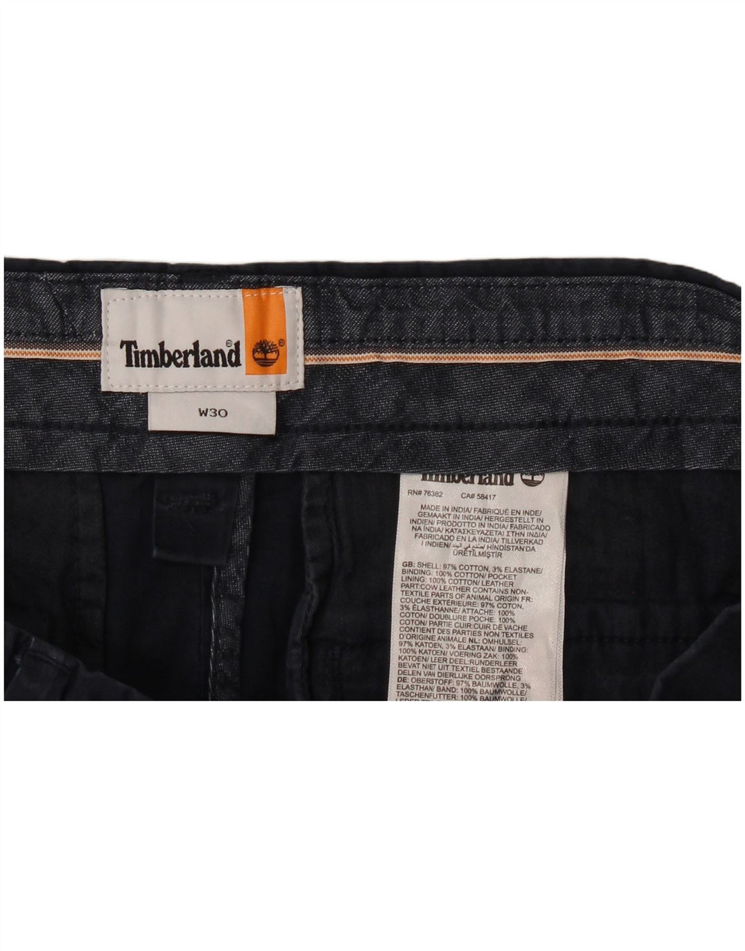 Timberland Herre Chino Shorts W30 Medium Navyblå Bomuld