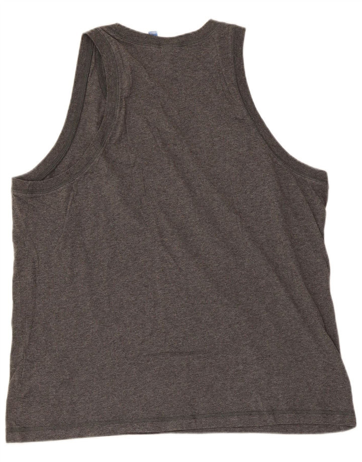 Adidas Herre Grafisk Vest Top Stor Grå Bomuld