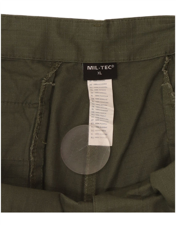 Mil-Tec Herre Cargo Shorts XL W38 Grøn Bomuld