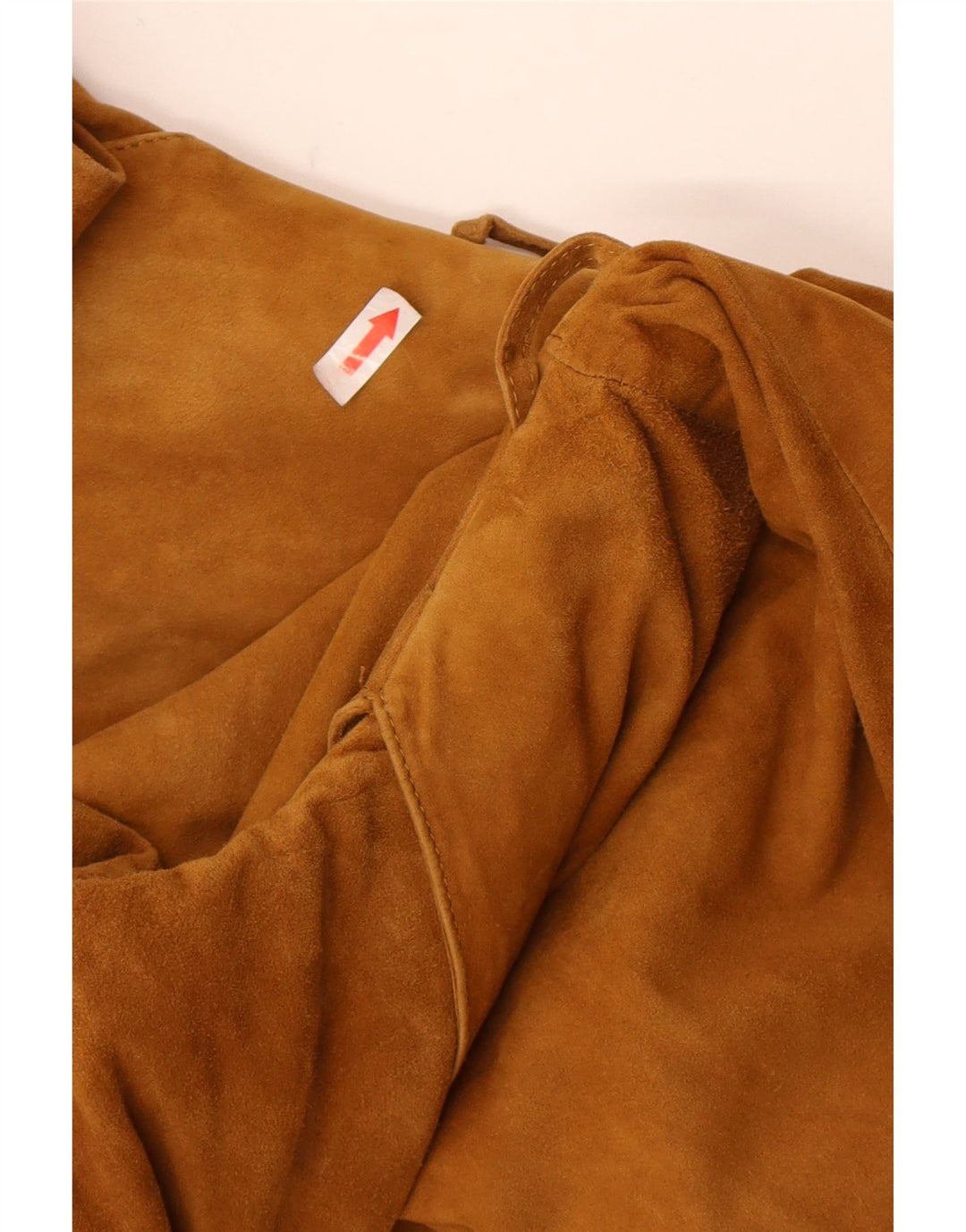 Vintage dame 3-knaps ruskindsblazerjakke IT 48 XL brunt læder