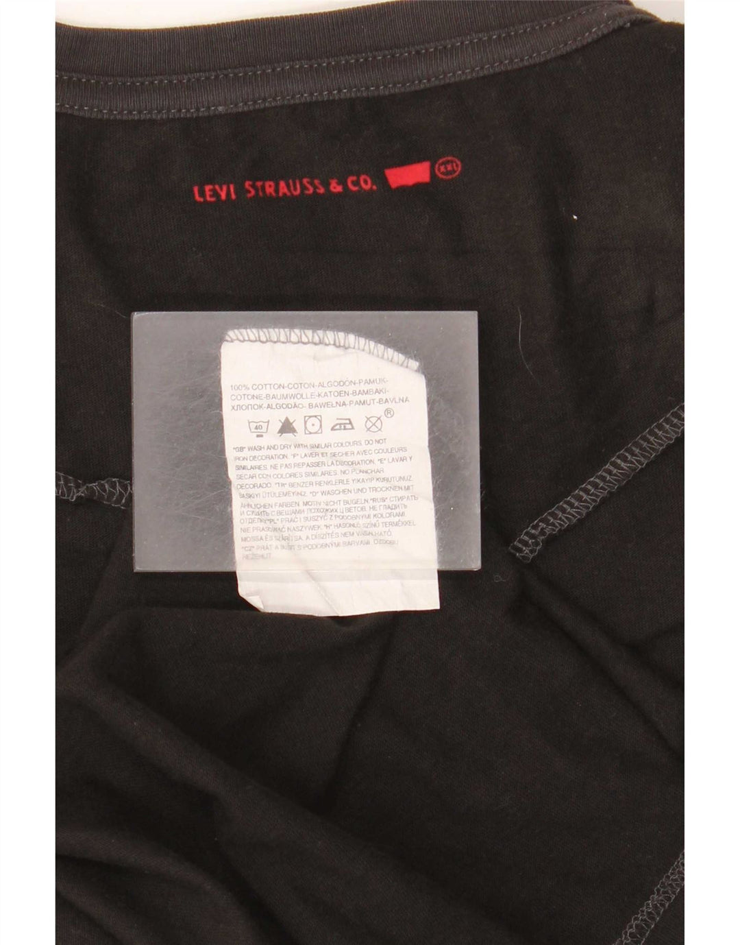 Levi's Herre Top Langærmet 2XL Sort Bomuld