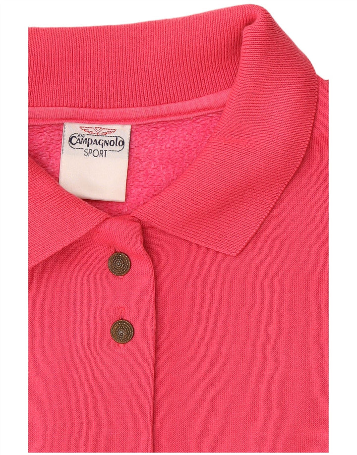 F.LLI Campagnolo Dame Sweatshirt Jumper UK 16 Large Pink Geometric