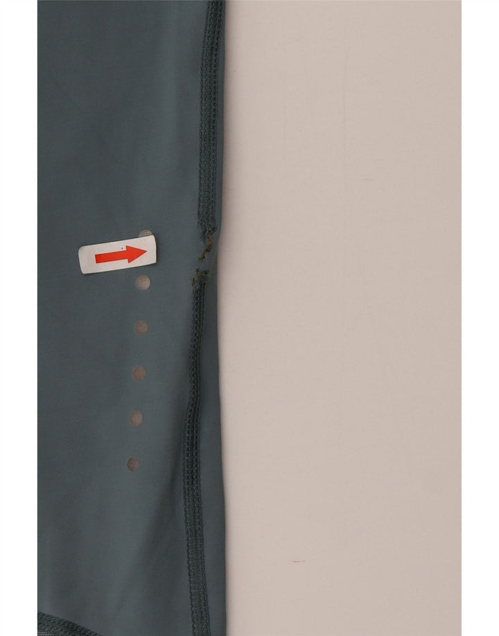 Nike Dame Dri Fit Capri Leggings UK 12 Medium Blue Bomuld