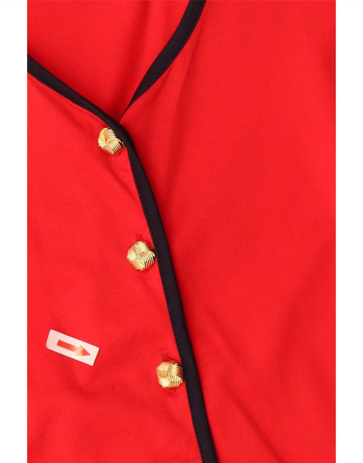 Cellini Kortærmet skjortebluse til kvinder IT 42 Medium Rød Colourblock