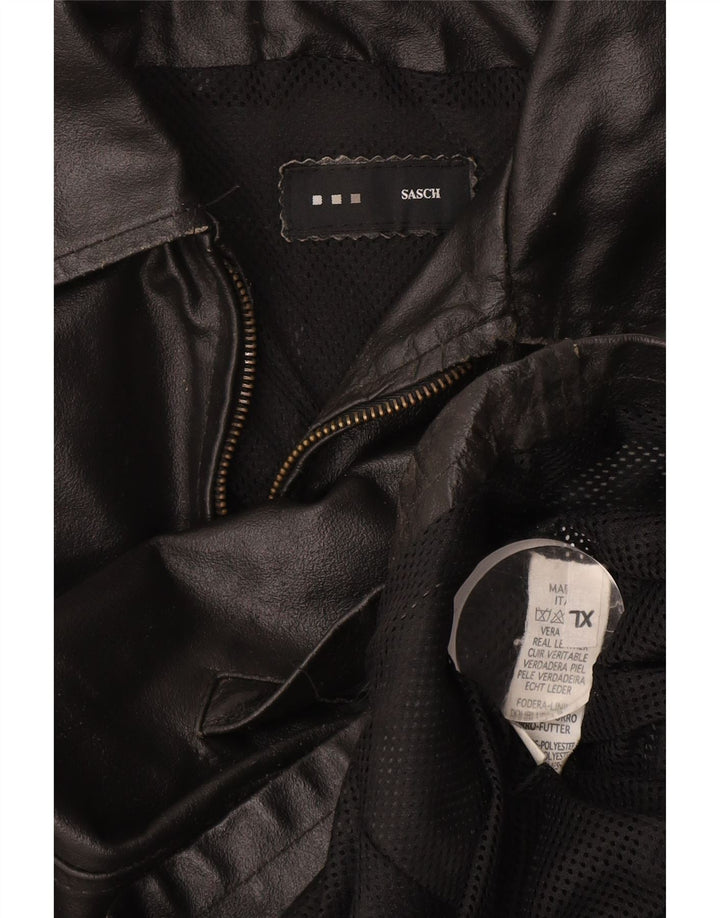 Vintage herre læderjakke UK 42 XL sort læder