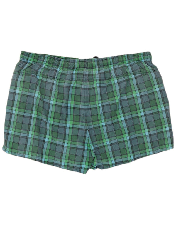Adidas Badeshorts til mænd 2XL grøn ternet nylon