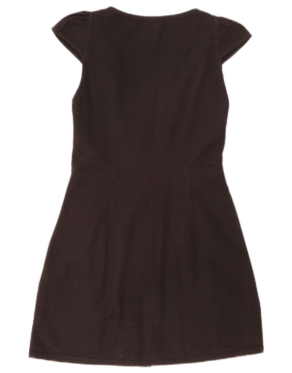 Zara skjortekjole til kvinder UK 8 Lille sort bomuld