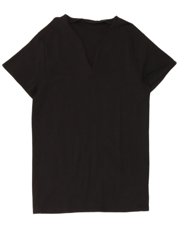 Zara Dame T-Shirt Kjole UK 14 Medium Sort