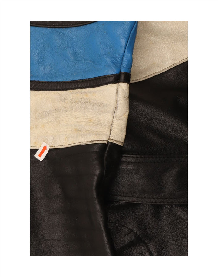 DAINESE Mens 2 Piece Set EU 52 Large W36 L30 Black Leather Motorcycle