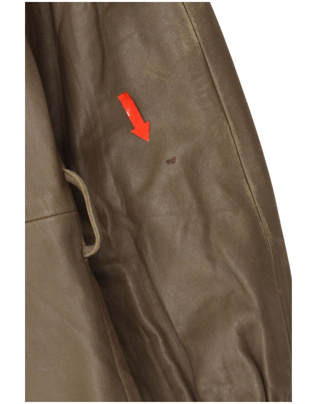 Vintage læderjakke til kvinder IT 44 Medium Khaki Læder