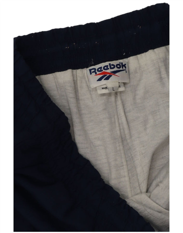 Reebok Herre træningsdragt Bukser Joggers Large Navy Blue Polyester