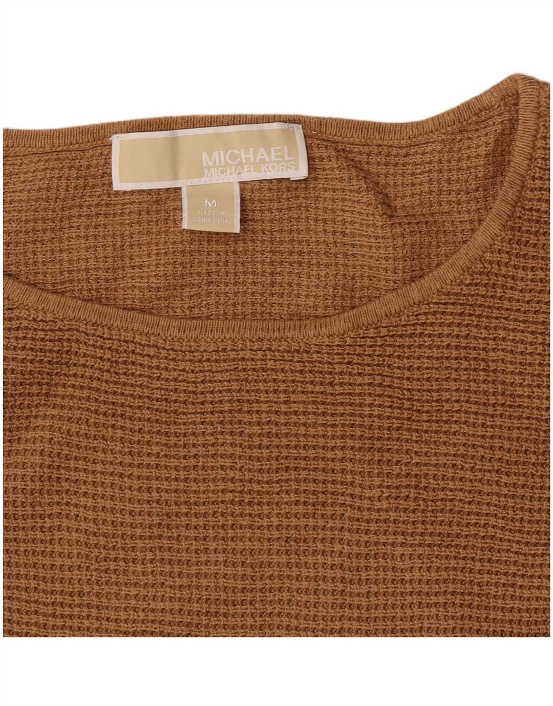 Michael Kors Dame Boat Neck Jumper Sweater UK 14 Medium Beige