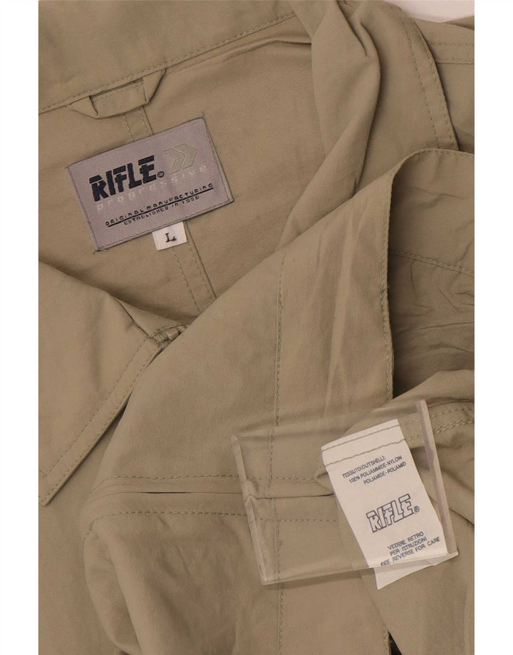 Rifle Herre Bomber Jacket UK 40 Stor Grøn Polyamid