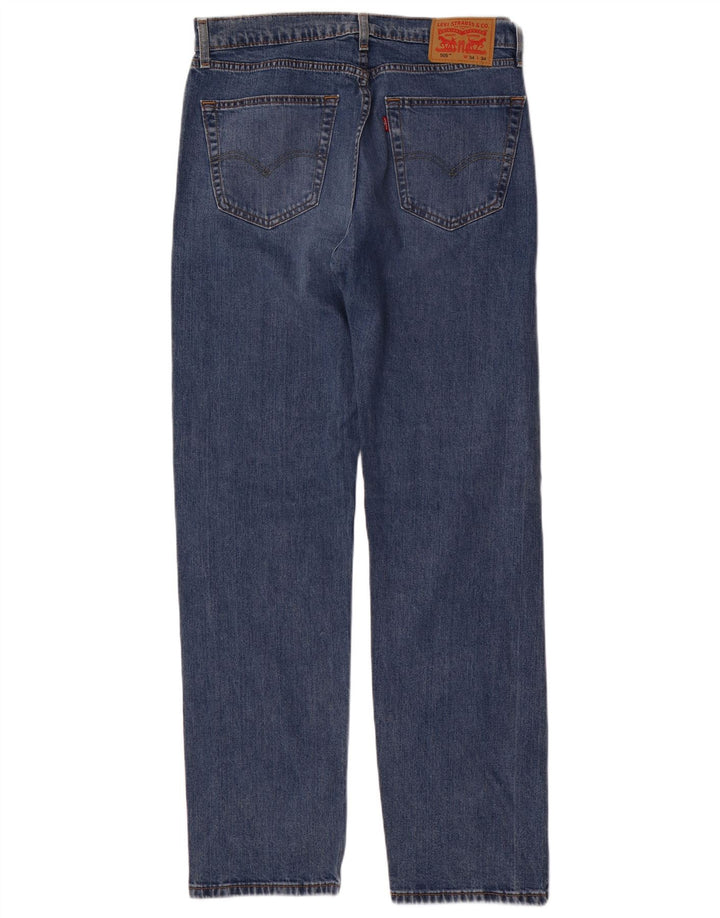 Levi's Herre 505 Straight Jeans W34 L34 Blå Bomuld