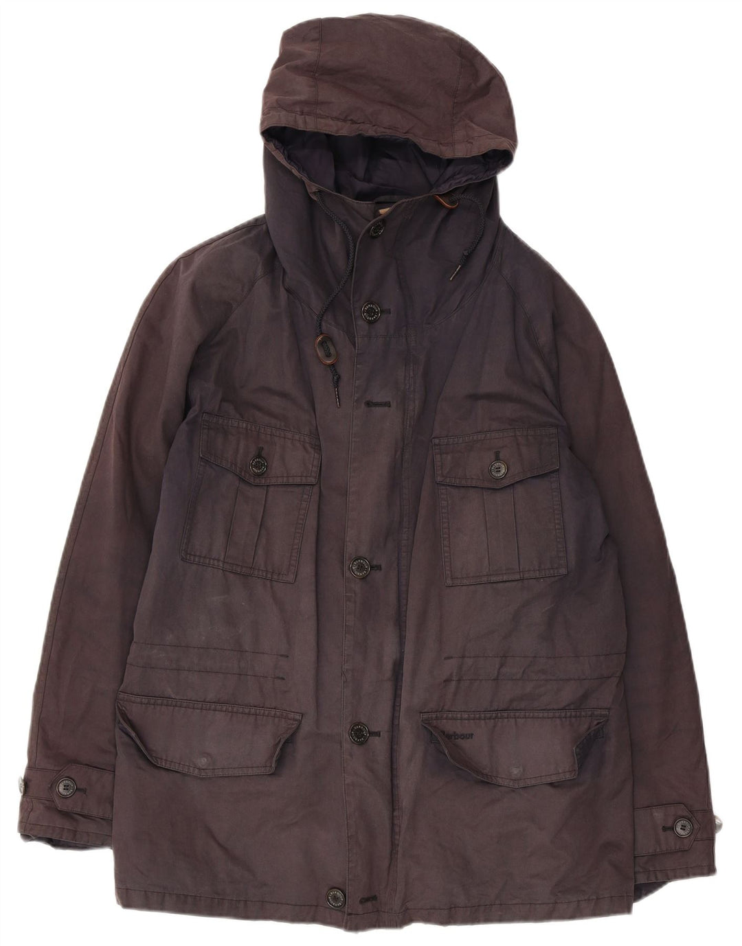 Barbour Herre Hætte Vandtæt Jakke UK 38 Medium Navy Blue Bomuld