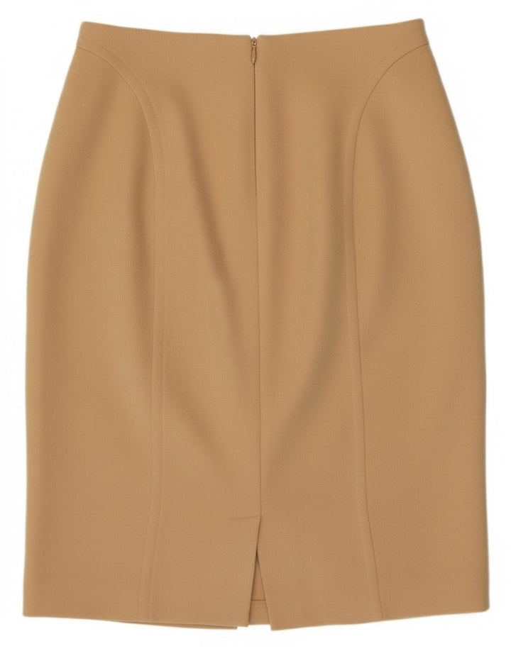 Les Copains Dame Pencil Skirt IT 46 Large W30 Beige Uld