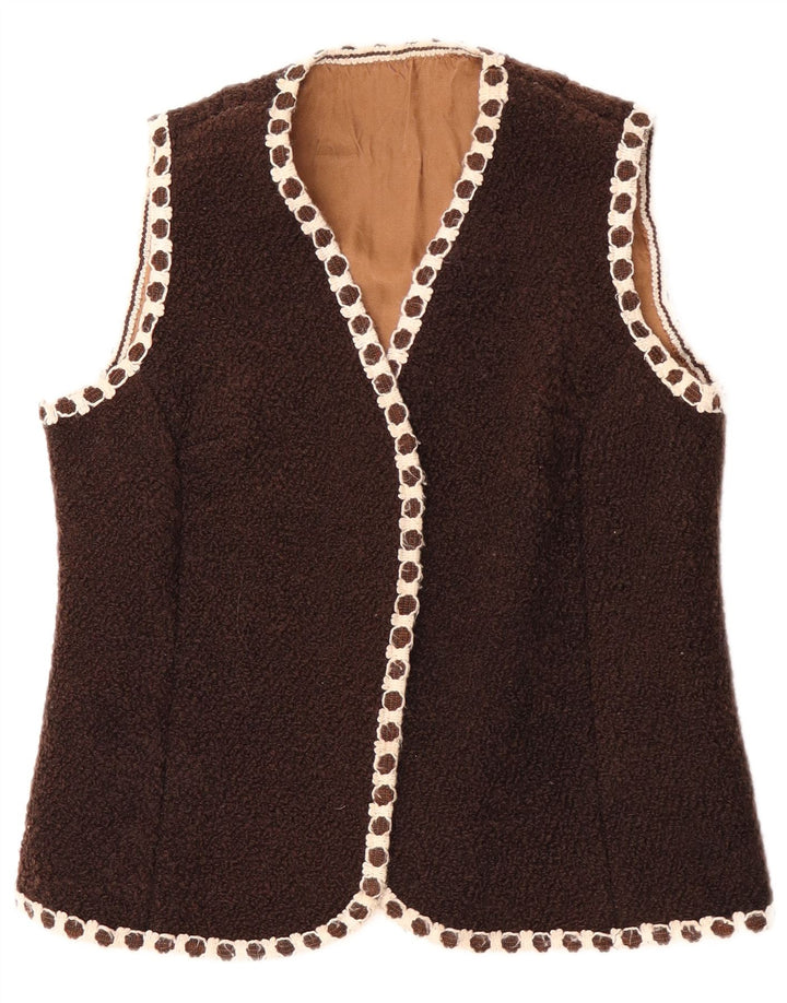 Vintage damevest UK 14 medium brun