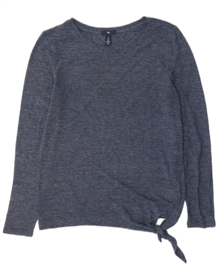 Gap Womens Oversized Top Langærmet UK 10 Small Navy Blue Polyester