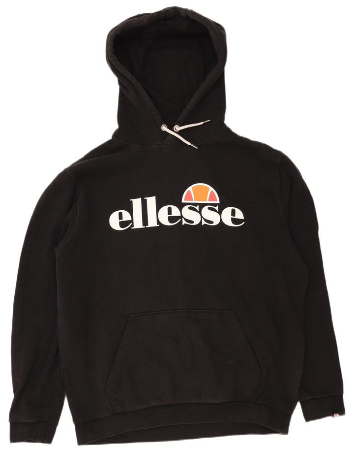 ELLESSE Grafisk hættetrøje til mænd XL Sort bomuld