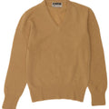 Benetton Dame V-hals sweater UK 10 Small Beige Uld