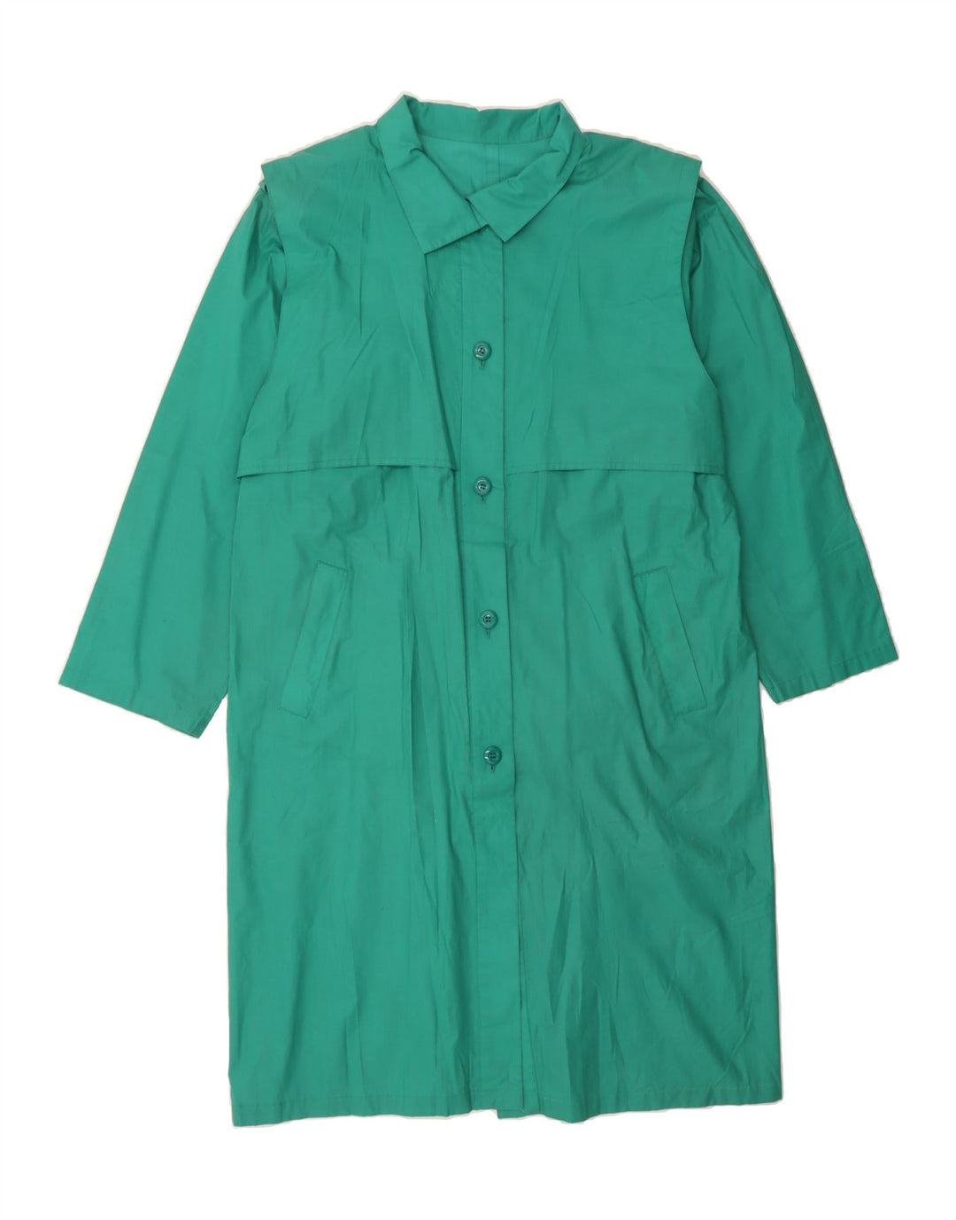 VINTAGE Womens Overcoat UK 16 Large Turquoise Vintage Vintage and Second-Hand Vintage from Messina Hembry 