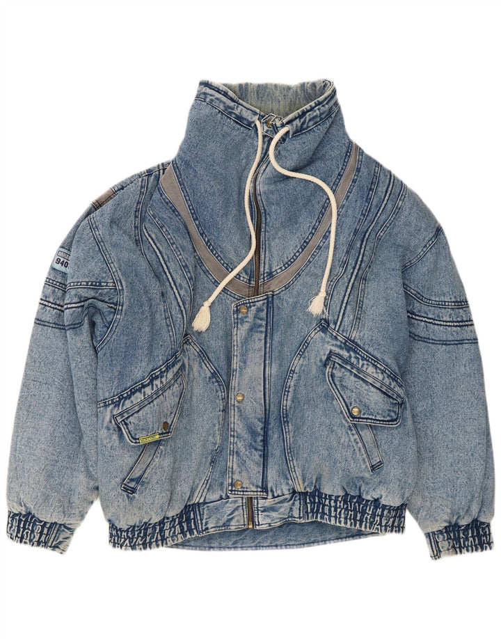 MONTANA Dame Oversized denimjakke UK 18 XL Blå Bomuld