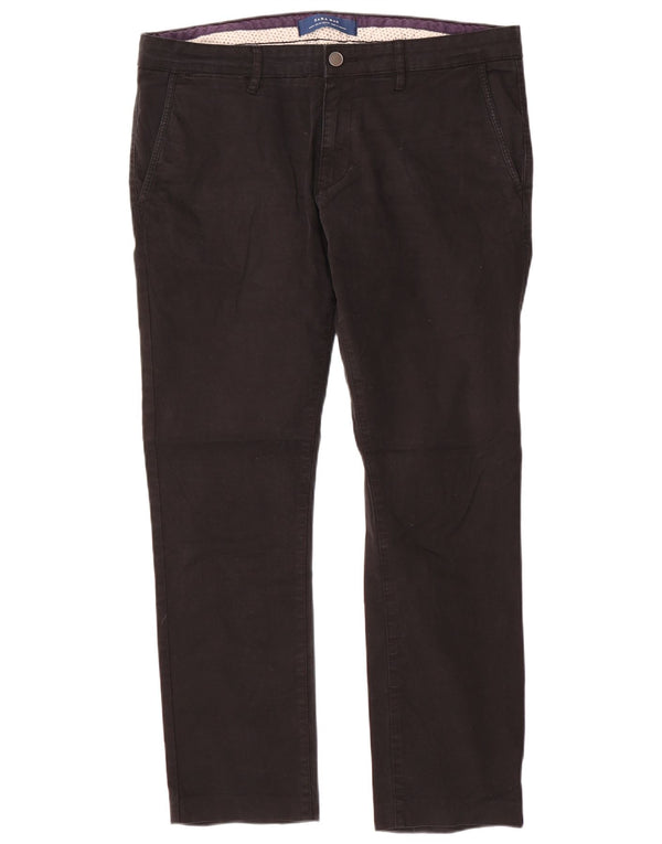 Zara Herre Lige Chinobukser EU 44 Large W34 L30 Sort