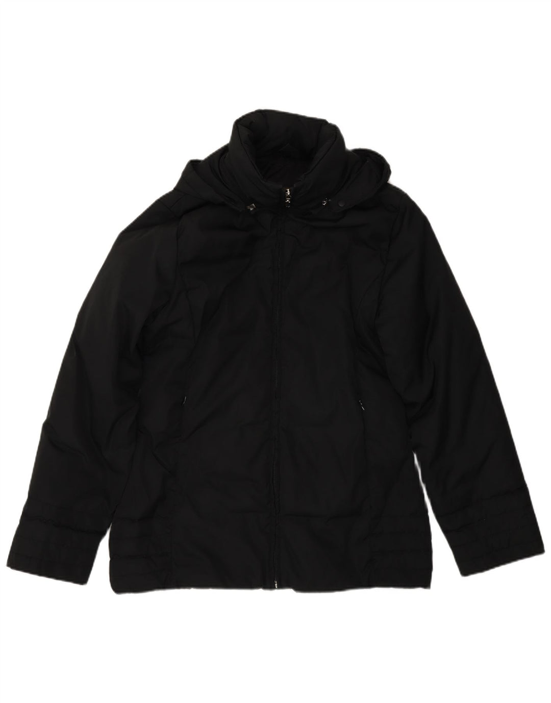 Moncler Dame Hætte Polstret Jakke Størrelse 2 Medium Sort Polyester