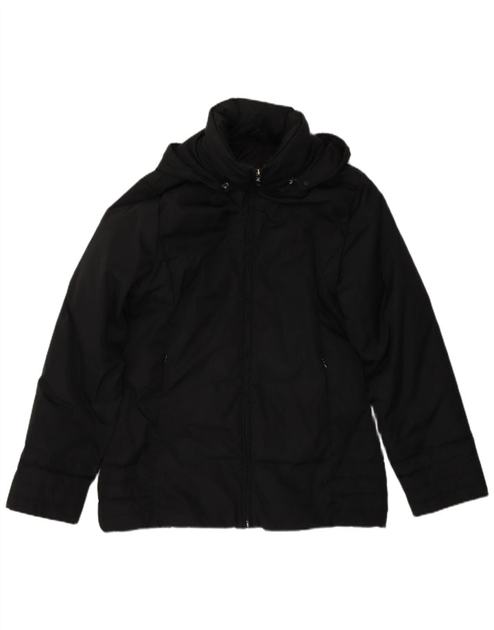 Moncler Dame Hætte Polstret Jakke Størrelse 2 Medium Sort Polyester