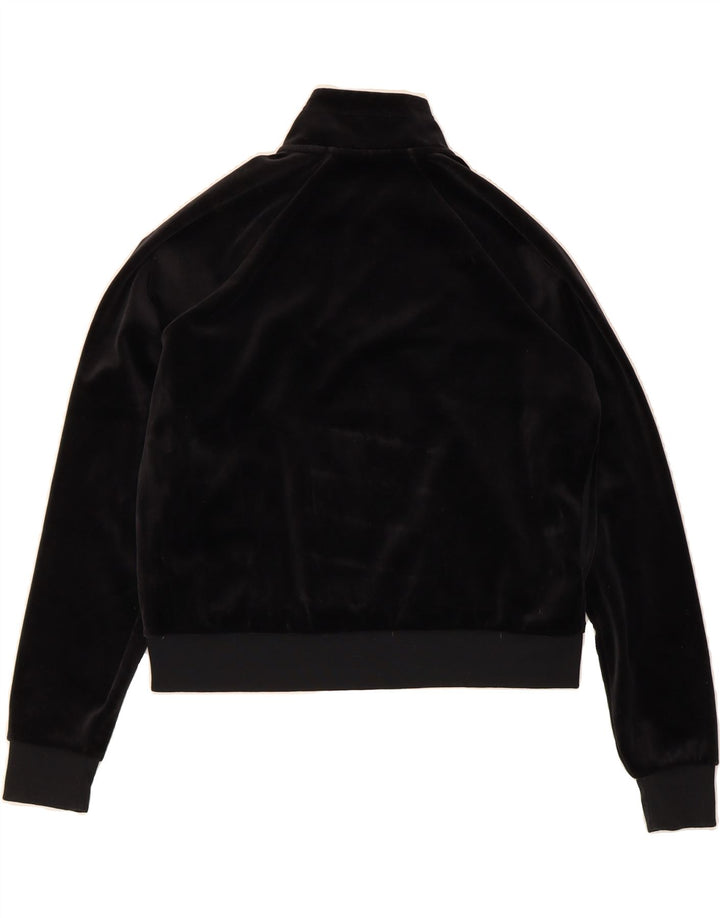 NIKE Womens Zip Neck Sweatshirt Jumper UK 14 Medium Black Polyester Vintage Nike and Second-Hand Nike from Messina Hembry 