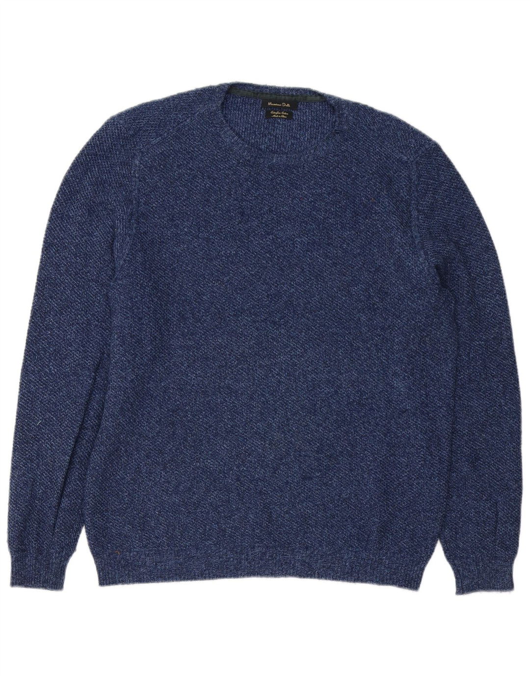 Massimo Dutti Herre Crew Neck sweater Medium Navyblå Bomuld