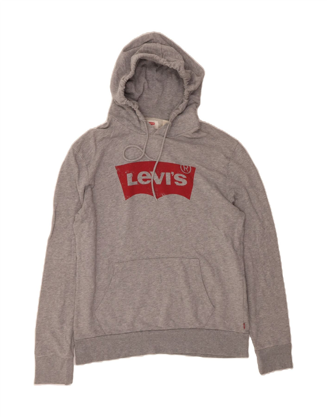 LEVI'S Mens Graphic Hoodie Jumper Medium Grey Cotton Vintage Levi's and Second-Hand Levi's from Messina Hembry 