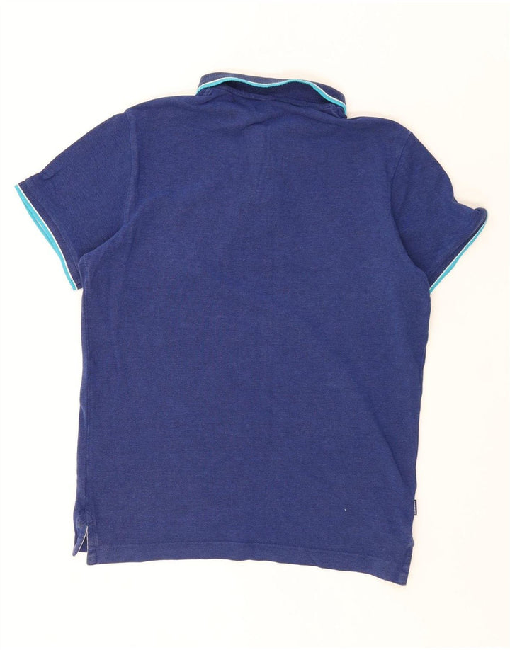Superdry herre poloshirt XL blå bomuld