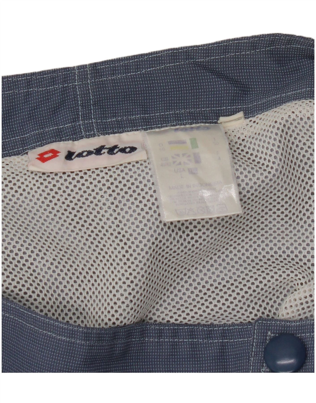 LOTTO Badeshorts til mænd UK 40/42 Large W34 Navy Blue Colourblock Nylon