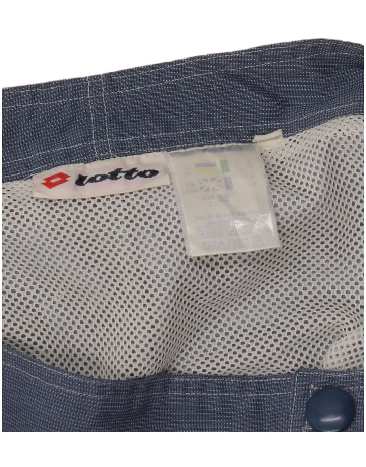 LOTTO Badeshorts til mænd UK 40/42 Large W34 Navy Blue Colourblock Nylon