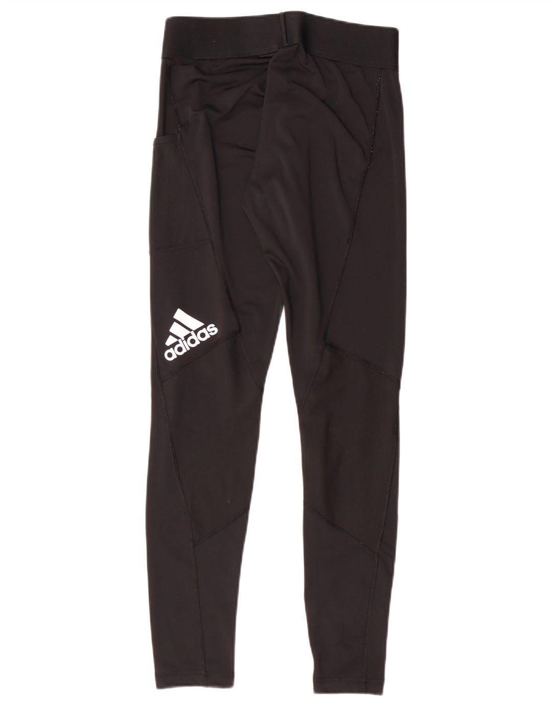Adidas Dame Tech Fit Grafiske Leggings UK 12/14 Medium Sort