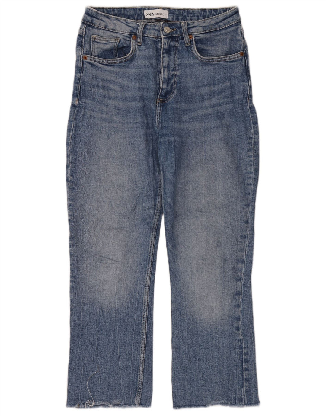 Zara Dame Bootcut Jeans EU 36 XS W26 L25 Blå