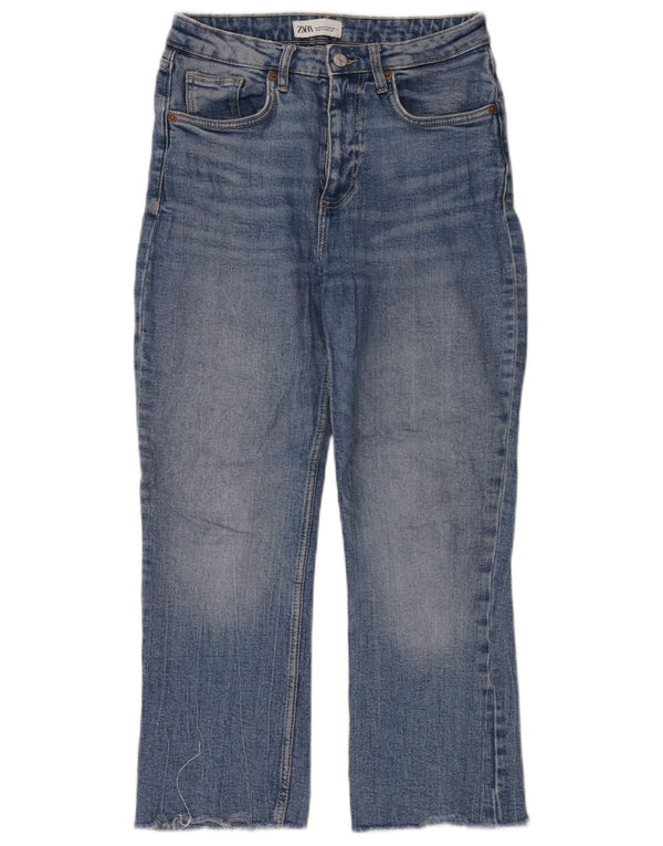 Zara Dame Bootcut Jeans EU 36 XS W26 L25 Blå