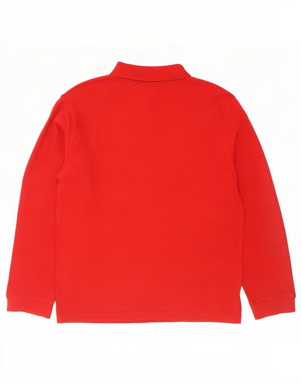Champion Langærmet Polo Shirt til mænd XL Rød Bomuld
