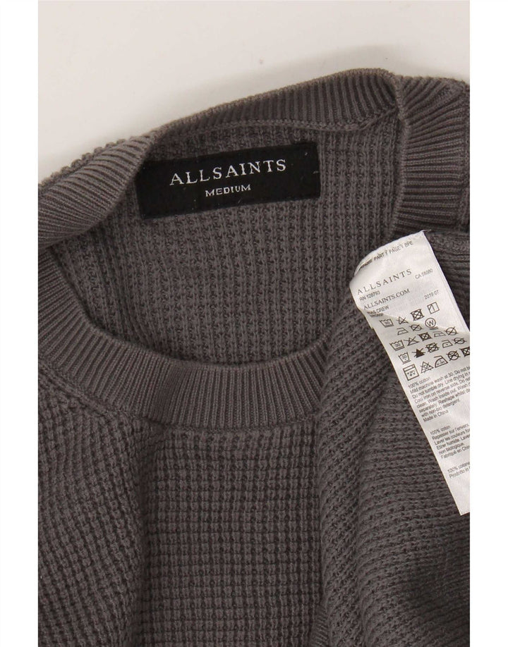 All Saints Herre Crew Neck sweater mellemgrå bomuld