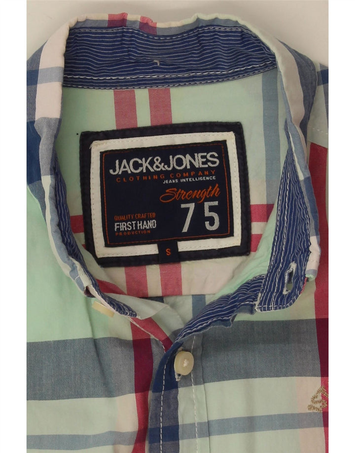 Jack & Jones Kortærmet Herreskjorte Lille Grøn Plaid