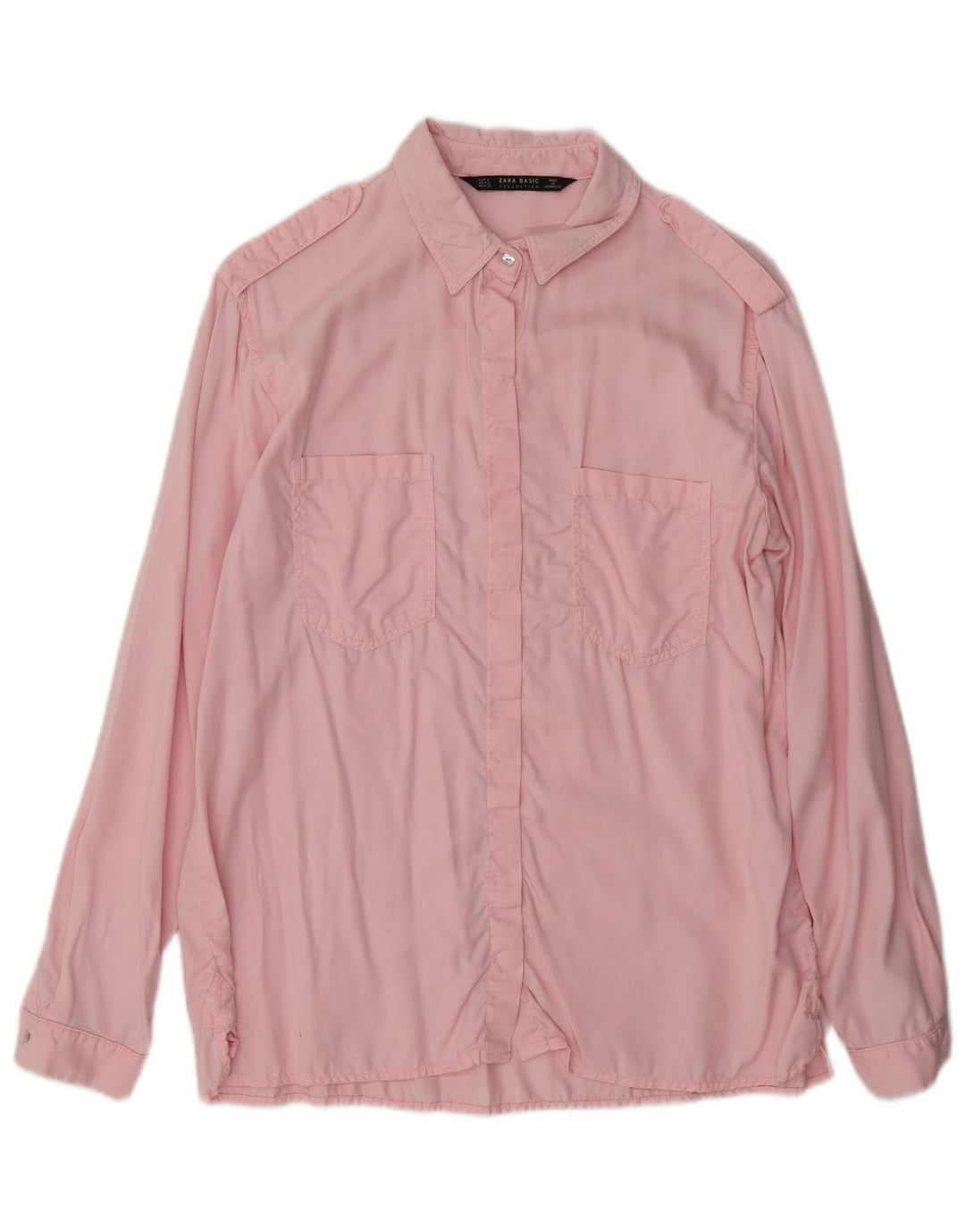 Zara Womens Military Oversized Shirt UK 10 Small Pink