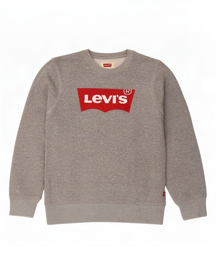 Levi's Boys Grafisk Sweatshirt Jumper 13-14 år Grå Flecked Bomuld